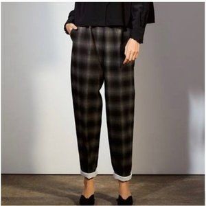 Aritizia silk and plaid trousers